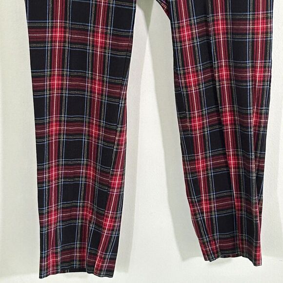 J.Jill Premium Bi Stretch Plaid Pants Size 14 Tall Pockets Preppy Holiday - Picture 3 of 6